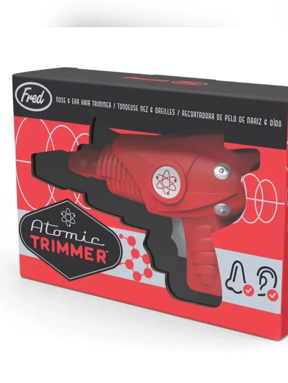 NWOT Fred & Friends Atomic Trimmer Electric Nose and Ear Hair Trimmer